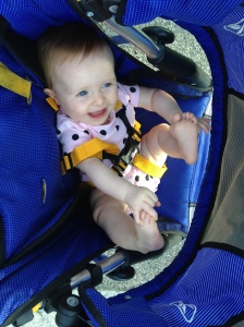 Her dad is pretty cute too. And not opposed to some stroller pushing.